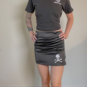 Silky Skull Mini Skirt